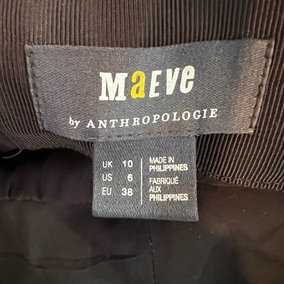 Maeve by Anthropologie Jacquard mini dress, black size 6, EUC, has pockets - Picture 9 of 9